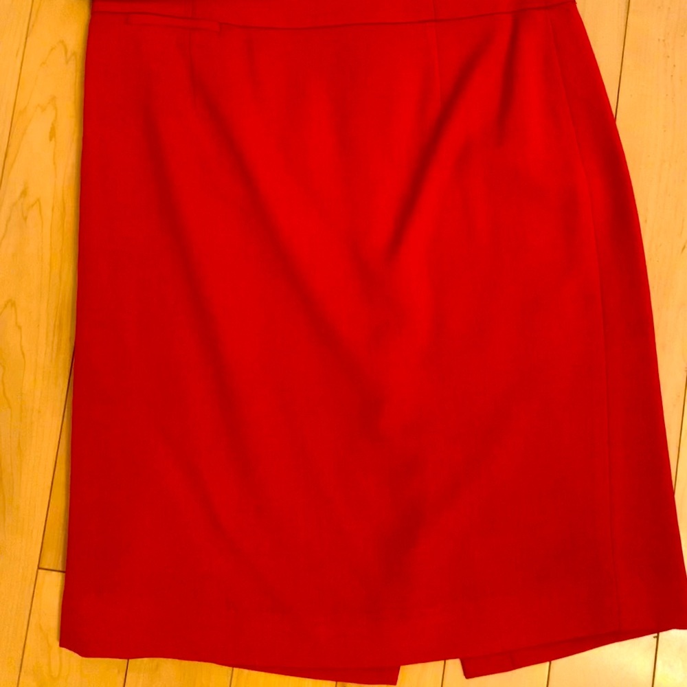Jcrew Red wool skirt size 6